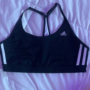 Adidas black and white sports bra